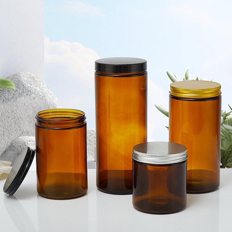 New Tea-Colored Thick Glass Light-Blocking Brown Wide-Mouth Soil Sampling and Dispensing Bottle