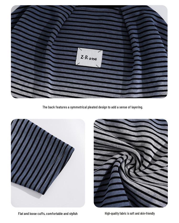 Felpa con maniche lunghe, girocollo, tie-dye a righe per ragazzi - Moda Autunno 2025
