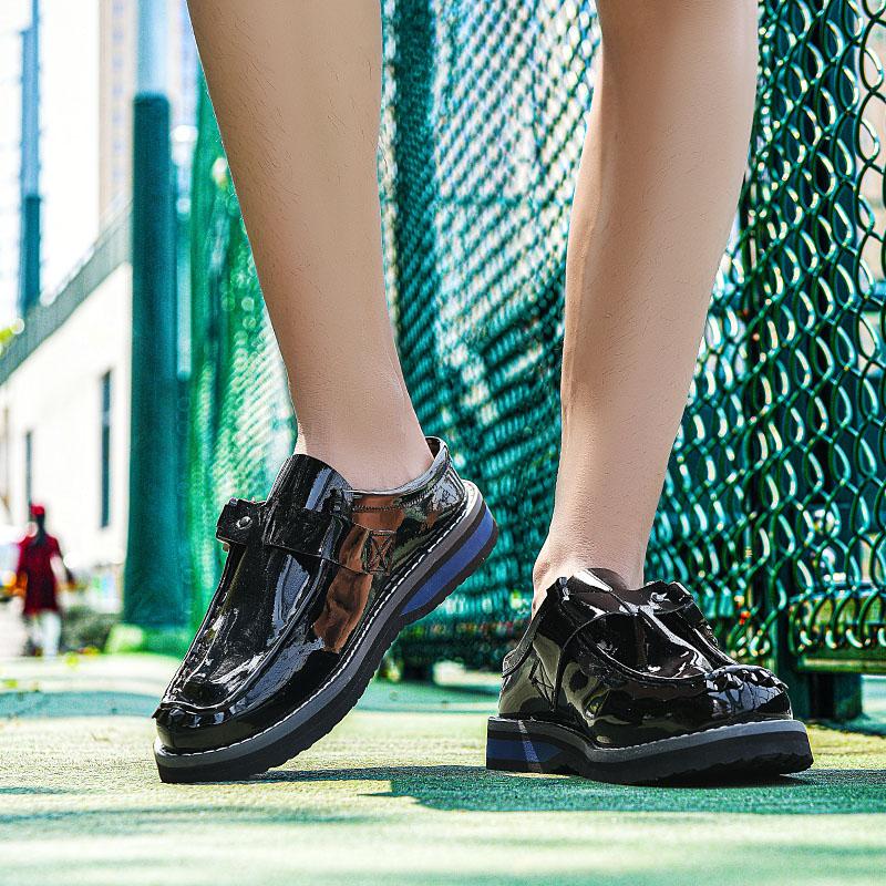 Fashion Men's Casual Slippers Loafers Lightweight Luxurious Comfortable Business Office Walking Shoes One Foot PU Leather Shoes 2025