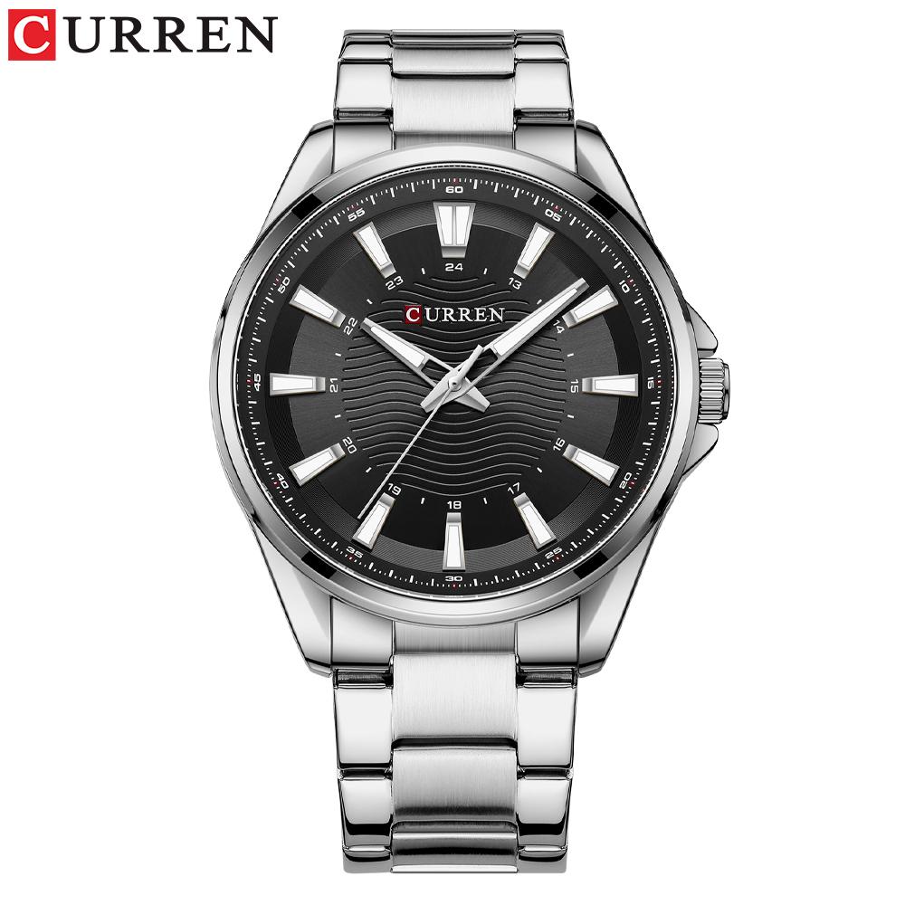 CURREN Classic Simple Stainless Steel Quartz Wristwatches Fashion Brand Men's Watches With Luminous Hands