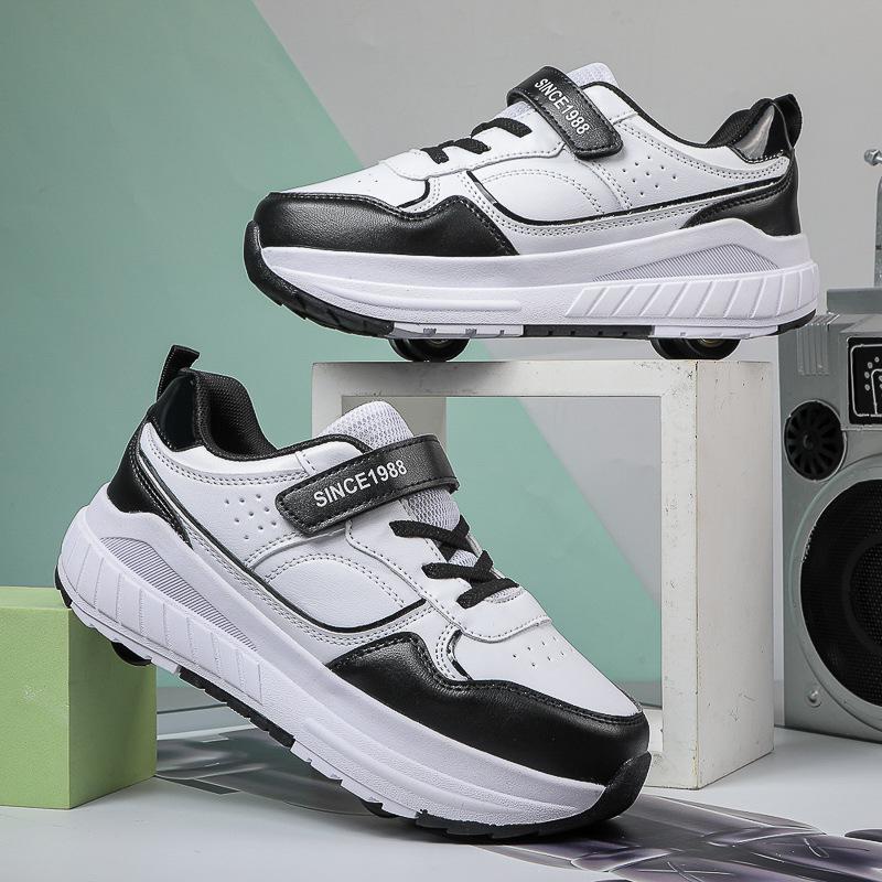 New Style Crazy 4-Wheel Roller Skates for Kids: Transformable Sneakers for Boys, Girls, and Teens