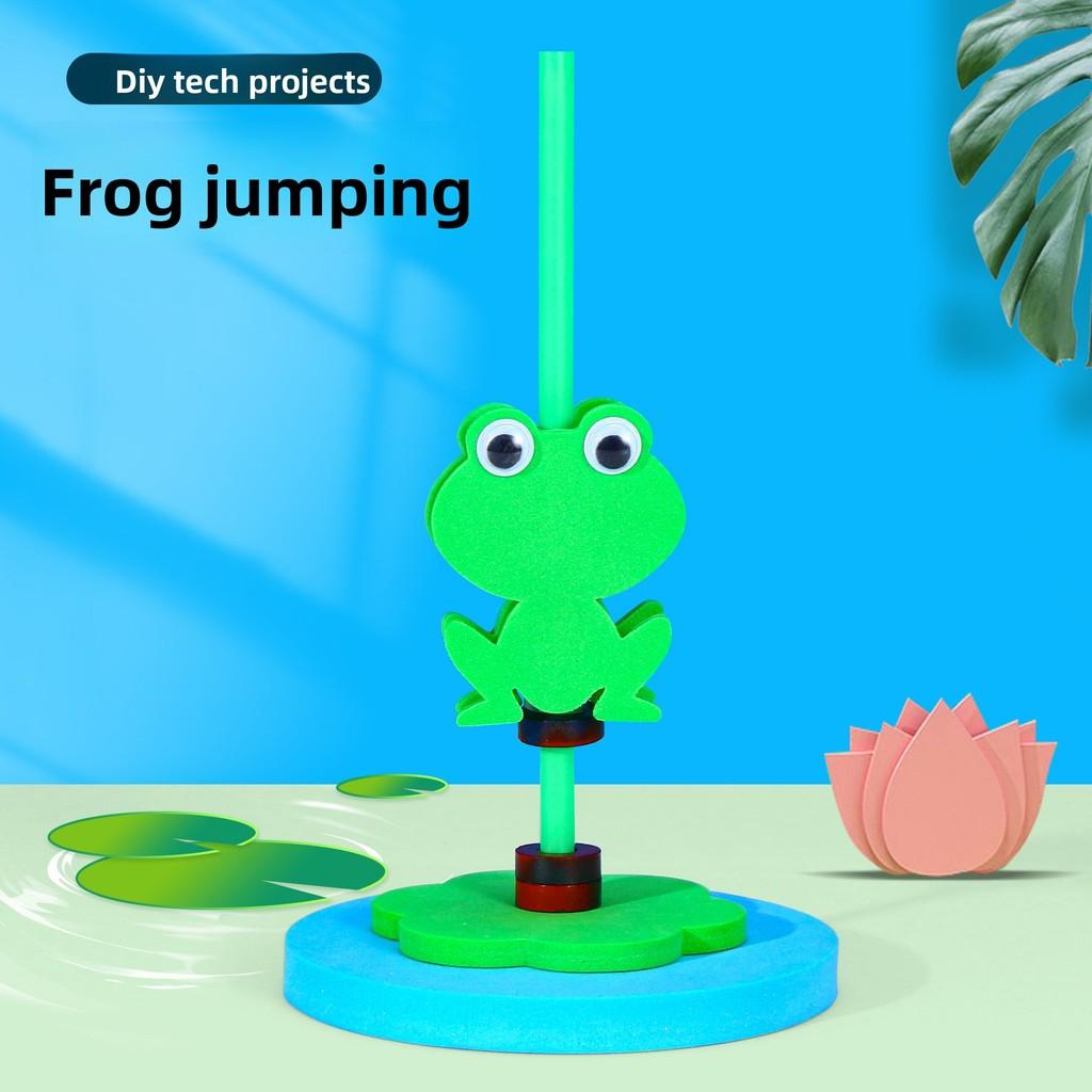 Magnet Frog Bouncing Experimental Assembly Material Set Children Puzzle Toy