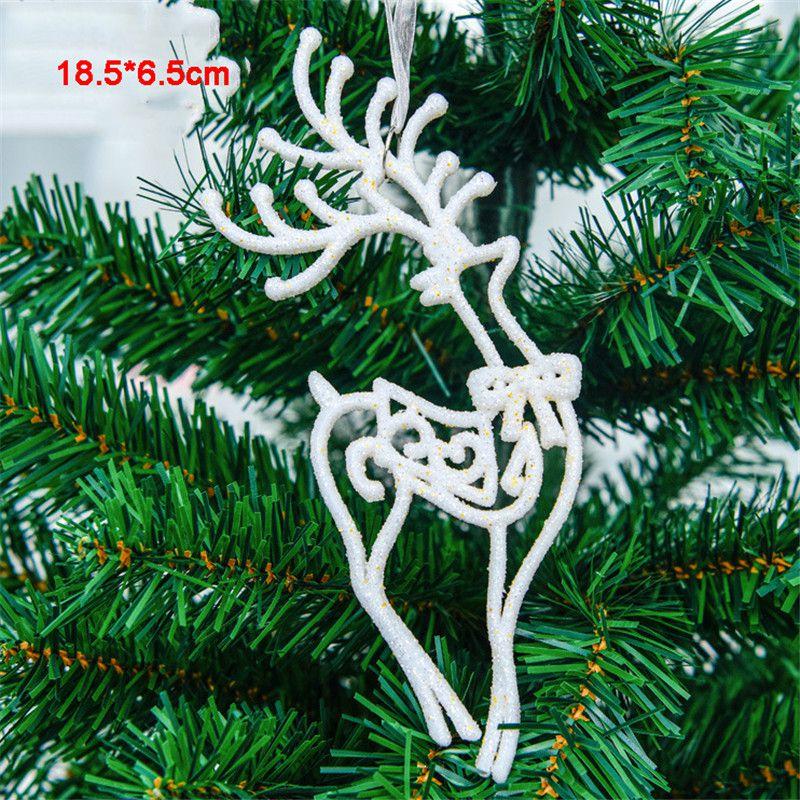 Elegant Christmas Tree Pendant Set With Shimmering Reindeer And Snowflake Baubles