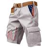 Men's Casual Sport Multi-pocket Work Pants  Men's Fashionable Flag-letter Printed Pants