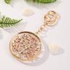 Keychain Pendant Rhinestones Inlaid Tree of Life Design Decorative Key Chain with Anti-Oxidation Lobster Clasp Backpacks Accessory