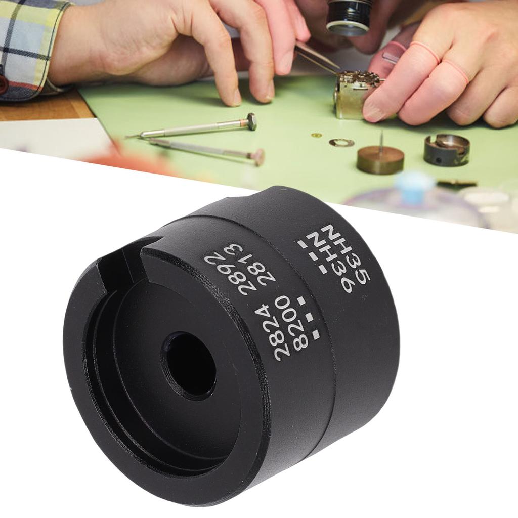 Watch Movement Holder Fit for 2824 2892 8200 2813 35 36 Movement Aluminum Alloy Watch Repair Assembly Tool Black