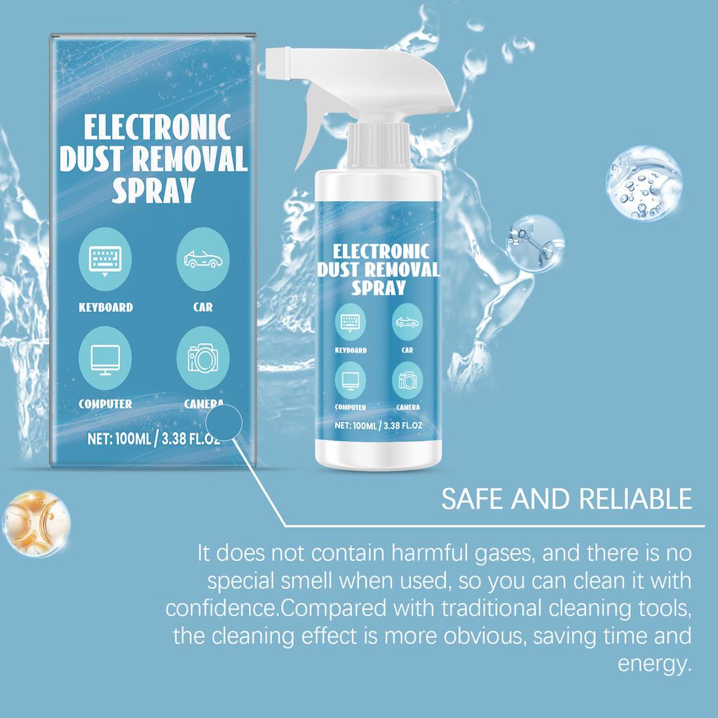Electronic Contact Cleaner Spray 100ml Quiet Operations for Laptop Computer Car Camera Removes Dust Dirt 1Bottle