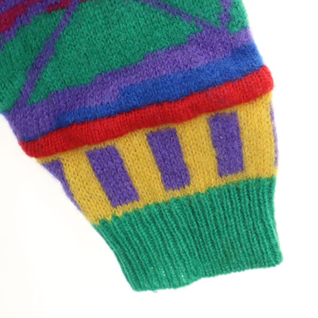 Zie Zae DESIGNER KNITWEAR 90s Old 3D Long sleeve sweater M Blue knit Men's Used