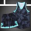 Men's Colorful Basketball Uniform Set - Quick-Dry Jersey with Printed Number for Team Competitions and Training.