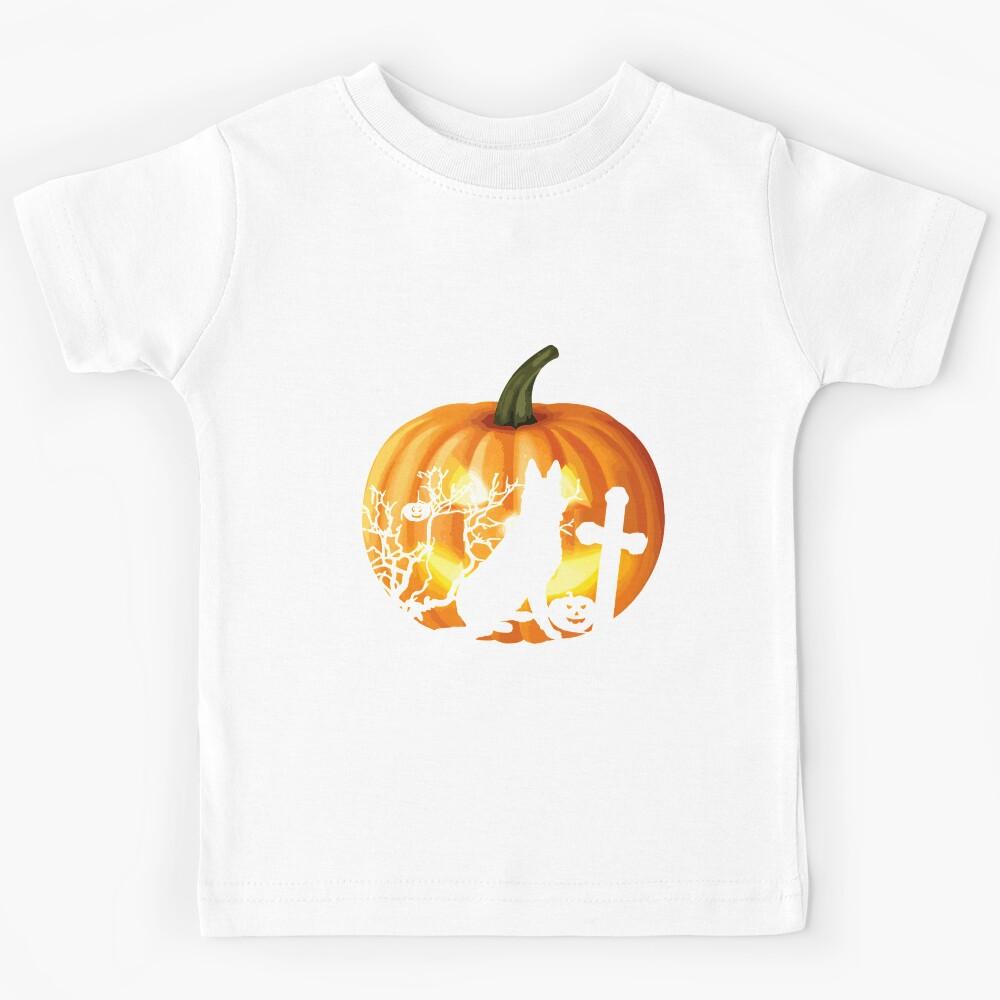 German Shepherd Dog Pumpkin Halloween Kids T-Shirt 160