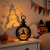 LED Decorative Flame Light Halloween Retro Pumpkin Lantern, Electronic Candle Light, Vintage Portable Handheld Lamp for Bar Haunted House Decor