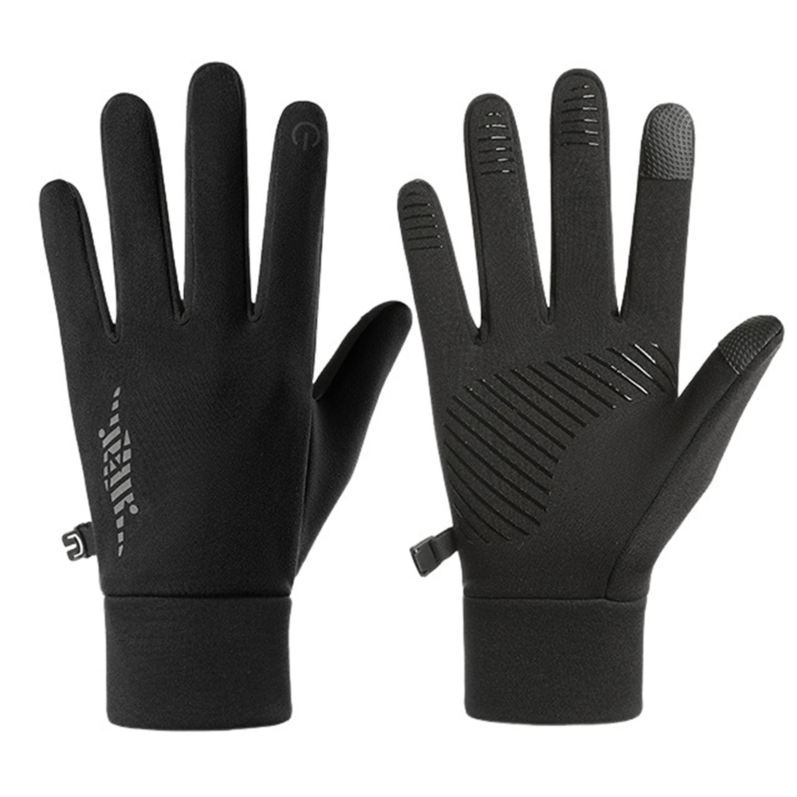 

Autumn Winter Cycling Gloves,Gym Fitness Sports Running Warm Touch Screen Nonslip Gloves,Motorcycle Gloves Men For Outdoor XL чорний
