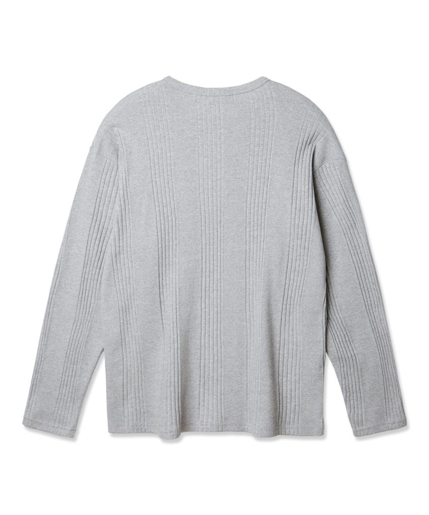BAKKEN [Men] Henley Neck Long Sleeve T-Shirt Bk4224 (4 Colors)