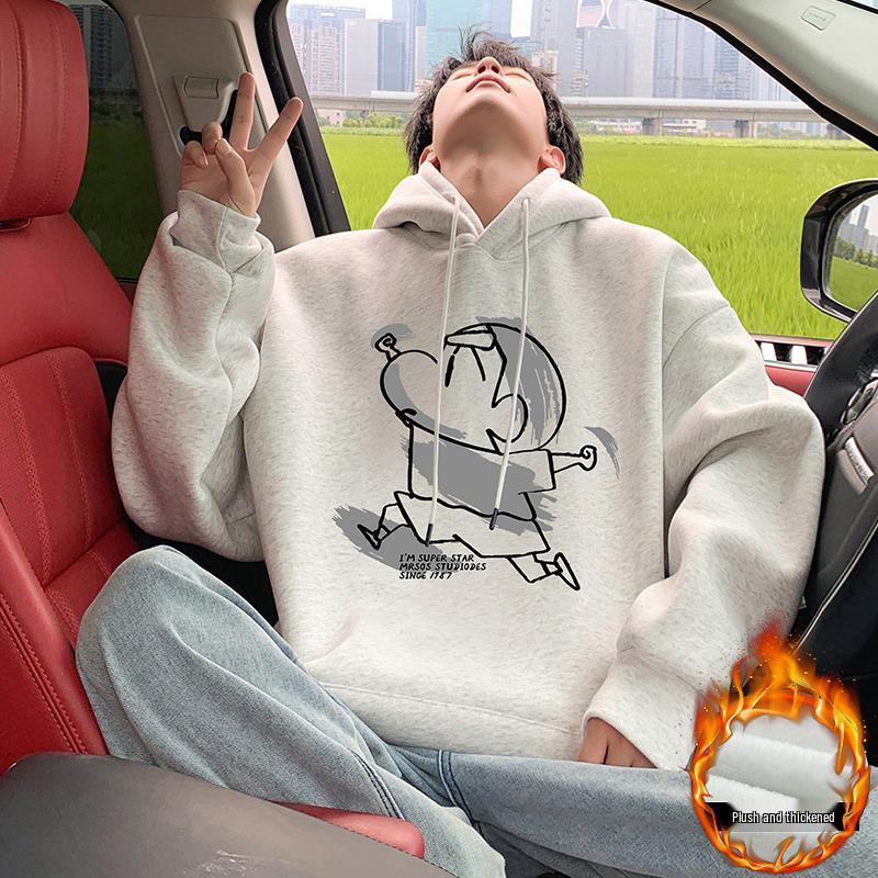 Herren Cartoon Oversize Hoodie - 2025 Herbst/Winter Lässige Streetwear Jacke