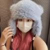 Teens Keep Warm Bear Ear Shape Hat Winter Driving Trapper Hat for Sweet Girls