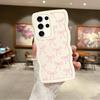 Case for Samsung Galaxy S22 Ultra S23 Plus S24 S20 FE S25+ S21 S24+ S25 Soft Phone Cover Fashion Pink Bow