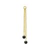 Charm Chain With Black Zircons - Gold - D-071 20 Mm