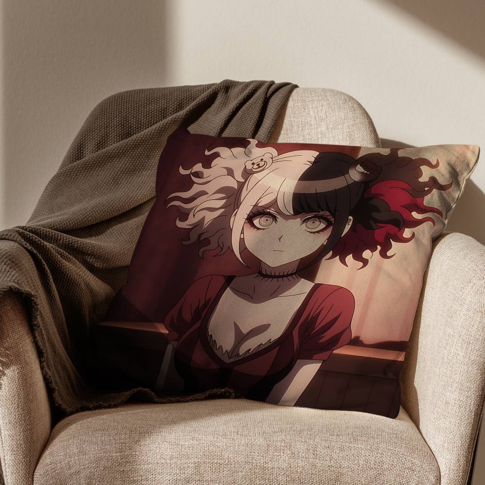 SSuper Danganronpa Goodbye Pillow Case Office Cushions Suitable For Sofa Car Bedroom Decorative Cushion Cover