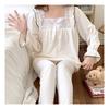 Navava Women S Frill Lace Long Sleeve Pajama Set Nt1315
