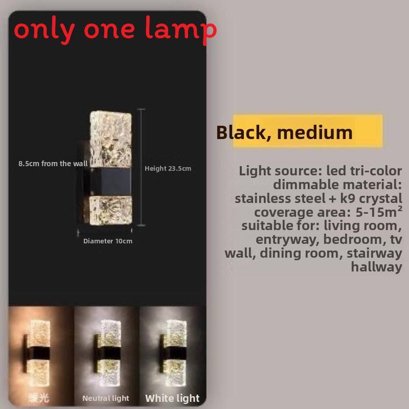 Modern Crystal Wall Light With Led Lamp And Wall For Bedroom And Living Room Decor