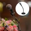 Uxcell Gooseneck Desktop Microphone Stand 140x380x285mm with Adjustable Microphone Holder, Flexible Wireless Microphone Clip Adapter, and Weighted Bas