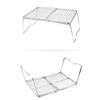 Foldable Camping Table Outdoor Folding Table Barbecue Table Stainless Steels Grilling Grate With Legs Camping Table