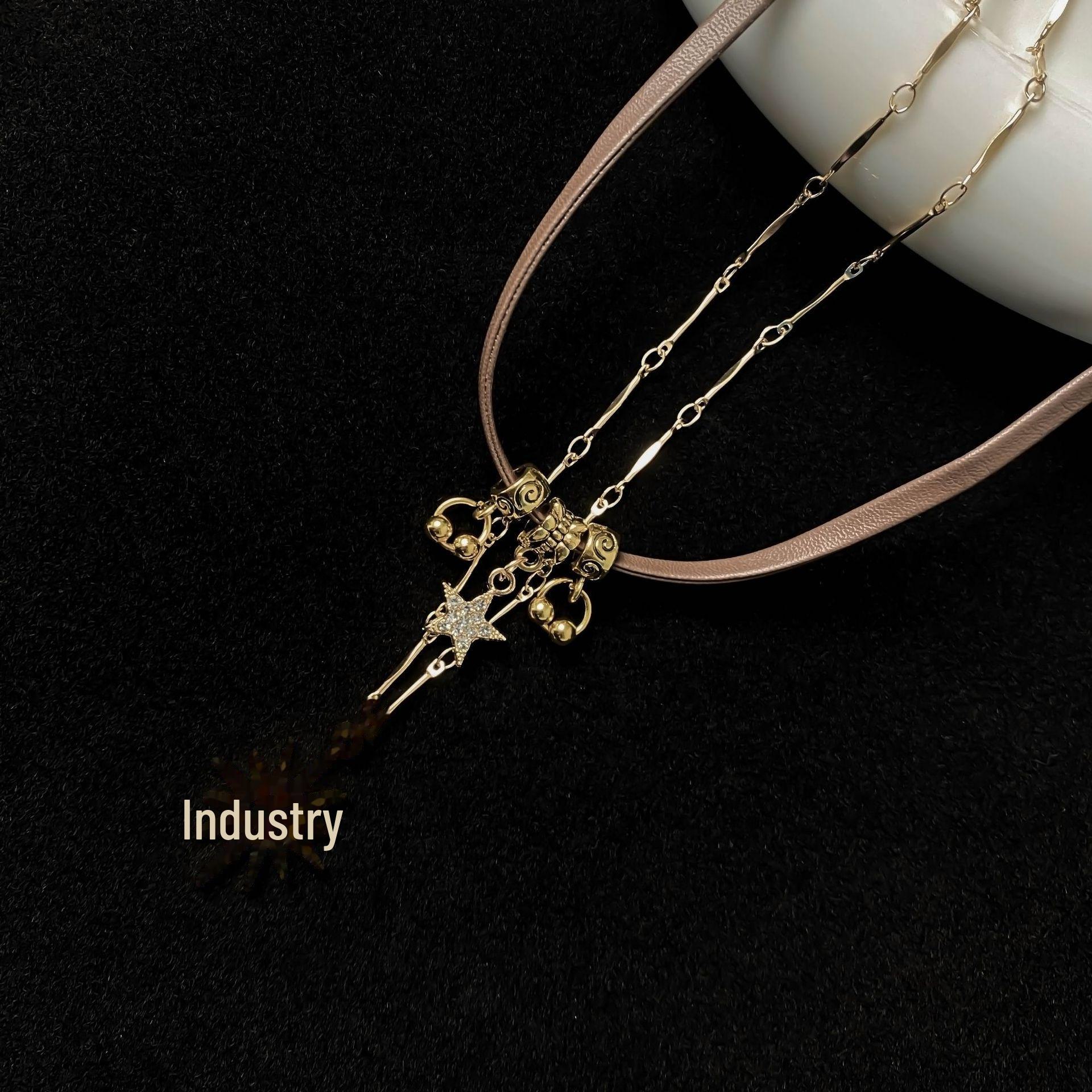 

Двухслойное ретро-колье Майяра: Осенне-зимний стиль High-End Sweet & Cool для женщин Sun Star Double Necklace