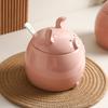 Cute Little Pig Ceramic Canister Candy Jar Storage Jar with Lid