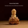 Boxwood Small Buddha Car Pendant - Peaceful Rearview Mirror Decoration