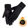 Polar Fleece Gloves, Non-Slip, Thickened, Fleece-Lined, Warm, for Cycling, Winter Driving, Cold-Proof, Windproof, Waterproof, Touch Screen