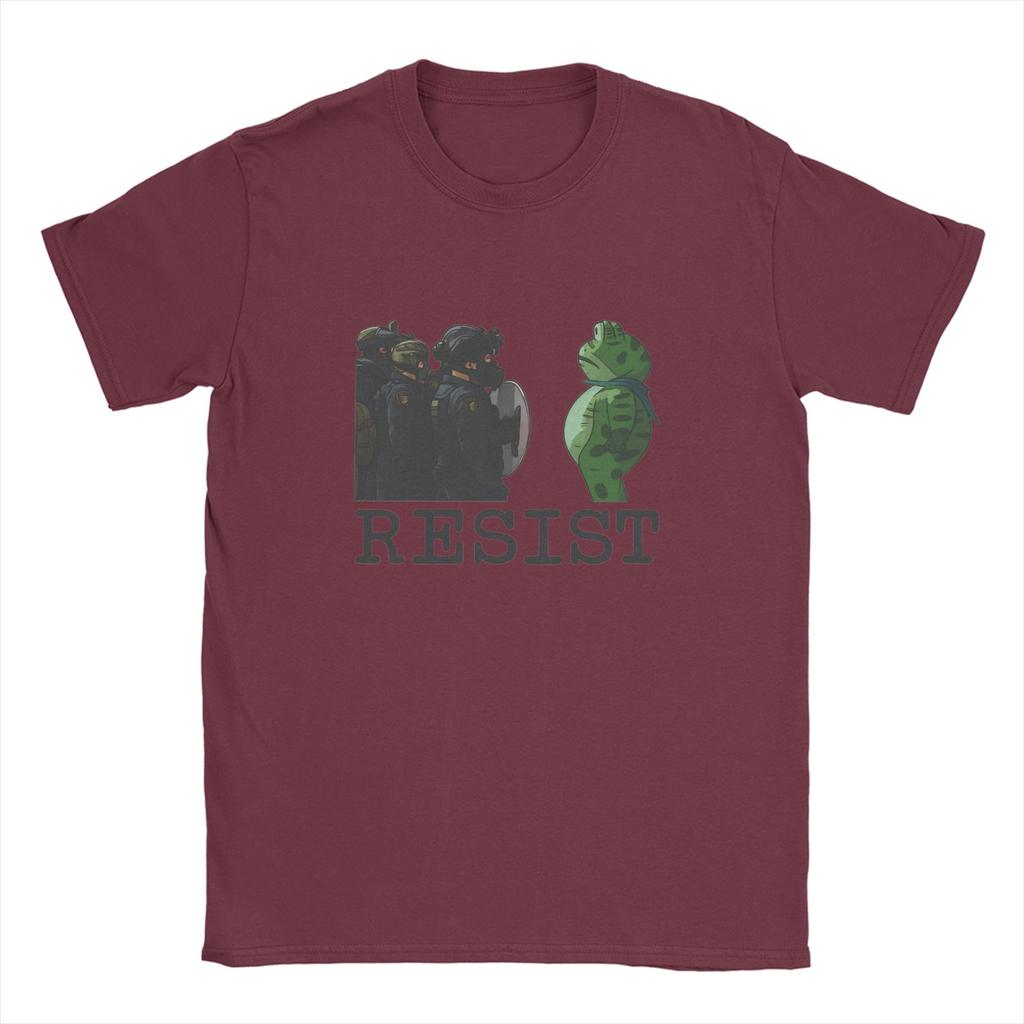 Portland Frog Resist T Shirt Men Pure Cotton Fun T-Shirt Round Collar  Tees Short Sleeve Clothing 6XL