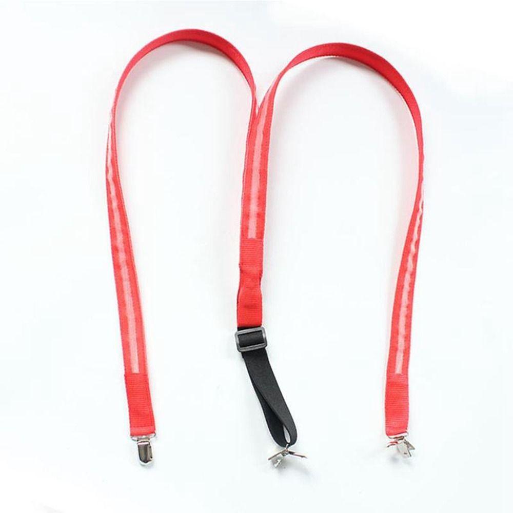 Music Festival Costume Tie Suspenders Set Hanging Pants Clip LED Suspenders Clips Luminous Bow Tie