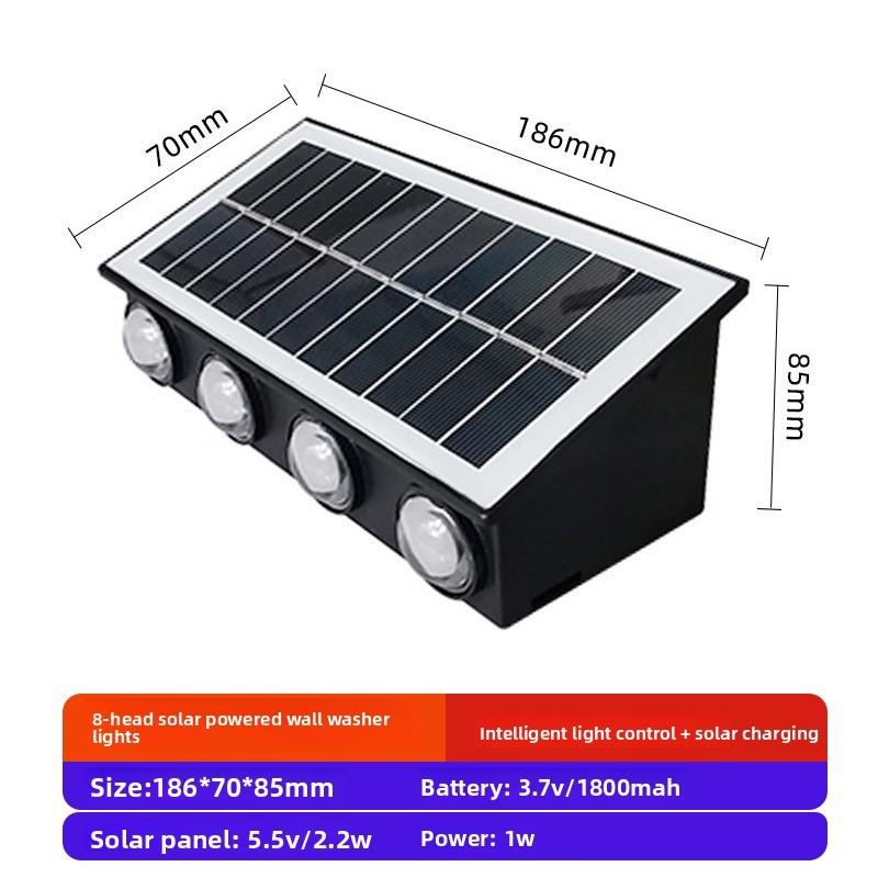Solar Wall Light Outdoor Garden Decor With Rgb And Warm Light For Patio And Fence