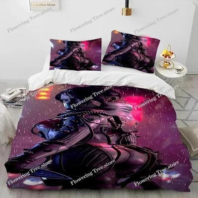Apex Legends Game Gamer Cartoon Comforter Bedding Set,Duvet Cover Bed Set Quilt Pillowcase,king Queen Size Bedding Set 025029