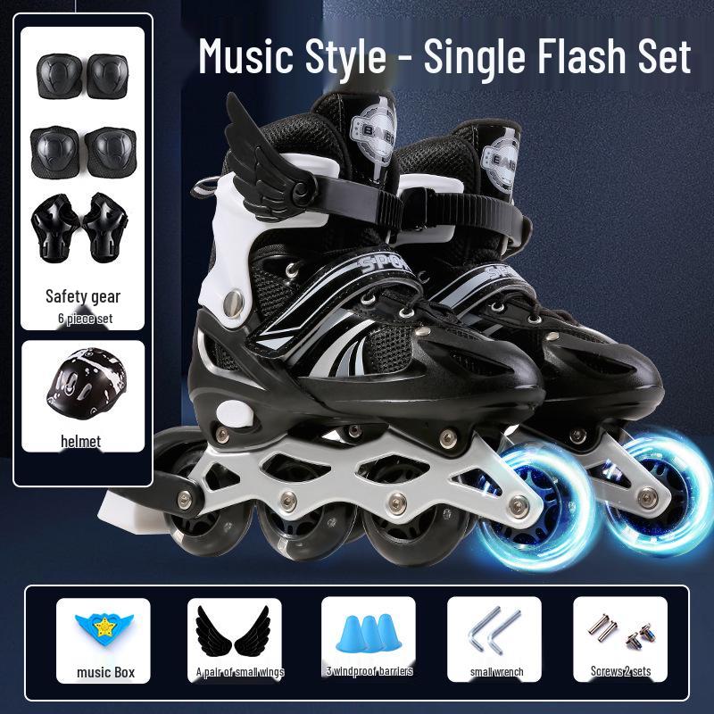 Kids' Inline & Ice Skates Set for Ages 3-15 - Beginner Rollerblades for Boys & Girls