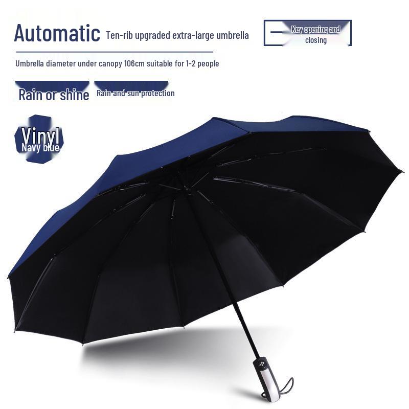 Fully Automatic Extra Large Folding Umbrella with Sunscreen, for Rain or Shine