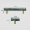 Nordic Light Luxury Marble Brass Square Pulls Double Single Hole for Cabinet Wardrobe Door Drawer Furniture Hardware Handle