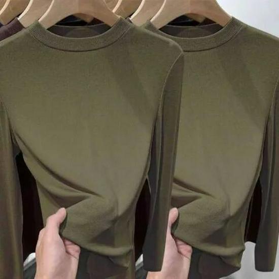 

Women s Double-Sided Fleece Turtleneck Long-Sleeve Shirt - Slimming & Warm for Autumn/Winter, Wear Alone or Layer L