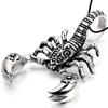 Mens Womens Stainless Steel Scorpio Zodiac Scorpion Pendant Necklace
