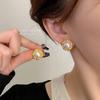 Gold Pearl Set Earrings New Stud Earrings Women's Niche Design Light Luxury Retro Temperament Earrings Earrings