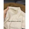 Fufu Korean Style Blue Slim-Fit Knitted Sweater, Semi-High Neck, Soft and Cozy Top for Autumn and Winter 2026.