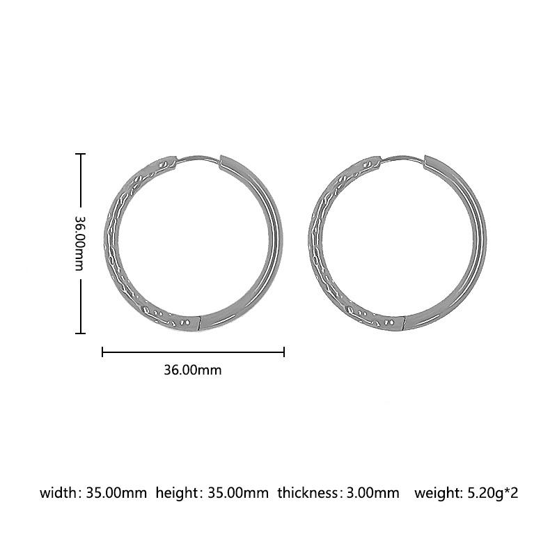 Simple Stainless Steel Hoop Earrings - Round Titanium Ear Jewelry
