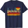 Lake America Vintage Sunset Men Women Unisex T-Shirt
