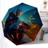 1pc The Witcher Automatic Umbrella   8 Rib Portable Folding Black Iron Frame for Outdoor, Beach, Travel, Beach Umbrella 209