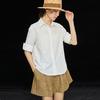 Wudao Women's Cotton Blend Lapel Shirt