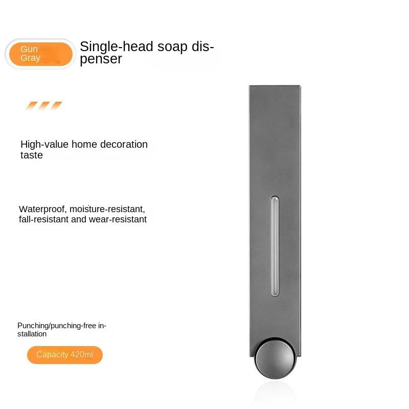 Neuer Stil 420ML Hotelküche Badezimmer Manueller Wandmontierter Seifenspender Duschgel Shampoo Presstyp Flüssigseife Zubehör