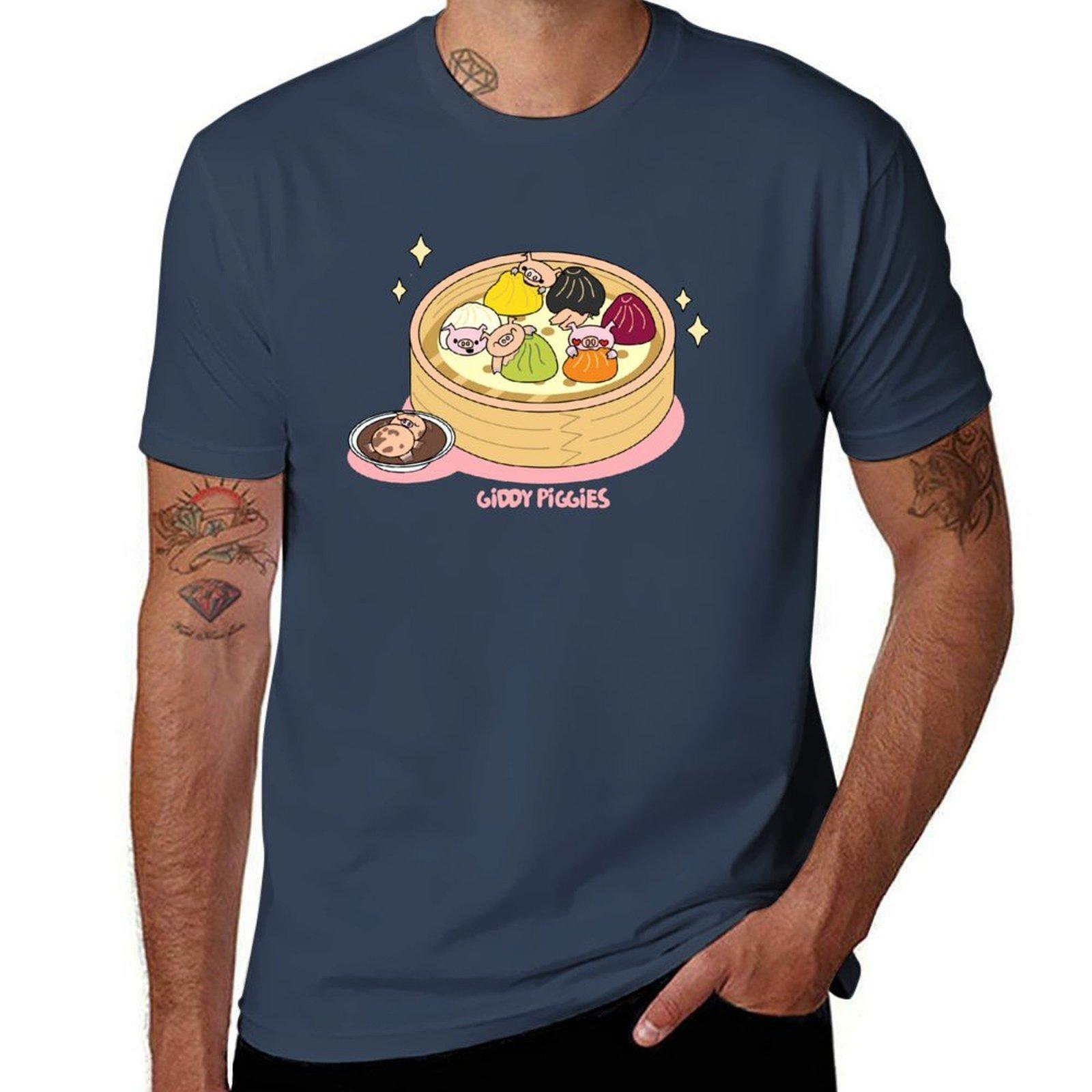 Giddy Piggies Rainbow Dumpling Tshirt Retro Style Print Casual Top S