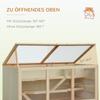 Wooden Hamster Cage, Small Animals Hutch with Tray, Openable Top, Exercise Play House Pen, 115L x 57W x 55Hcm, Natural