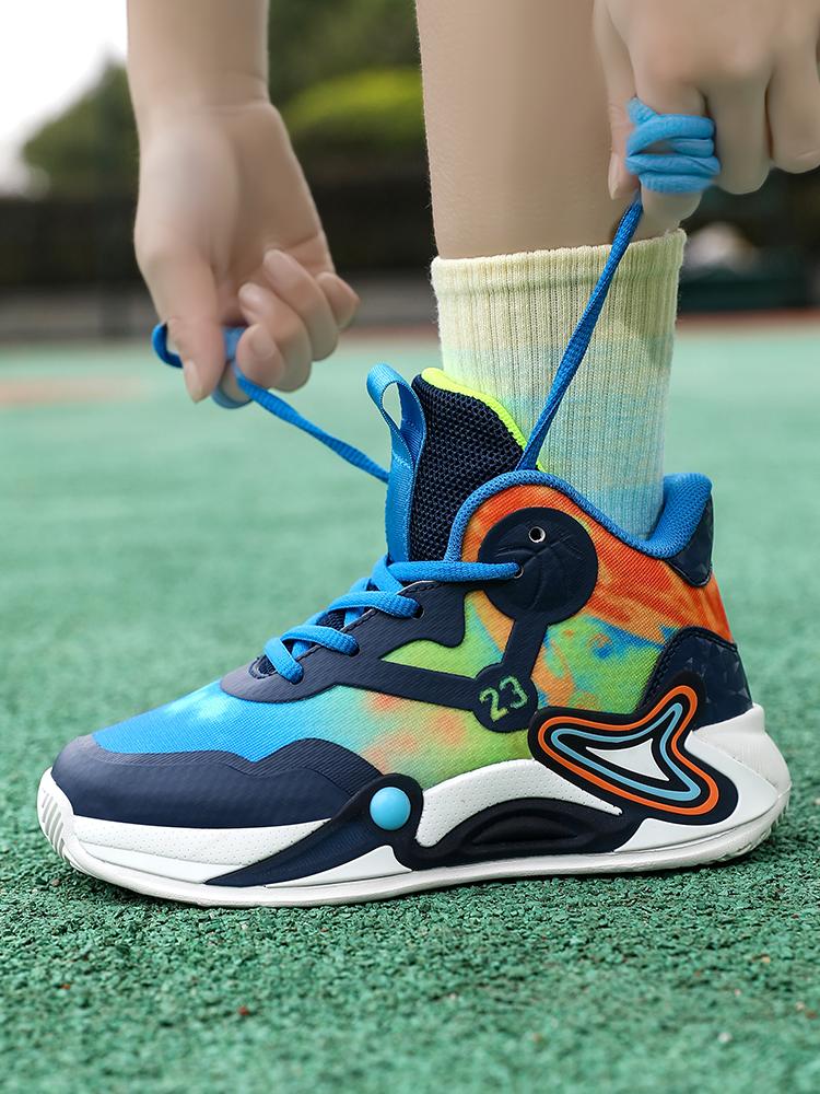 Tênis de Basquete Infantil Malha Respirável Tênis da Moda para Meninos Tênis Esportivo Escolar para Meninas Tênis Casuais Infantis Atlético para Exterior