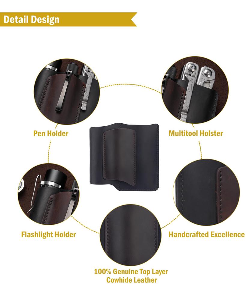 VIPERADE PJ38 Leather EDC Sheath (PJ38-M)